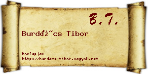 Burdács Tibor névjegykártya